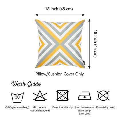 Geometric Flashback Square 18" Throw Pillow Cover (Set of 4)