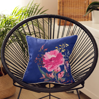 Watercolor Flowers Square 18" Throw Pillow Cover & Insert