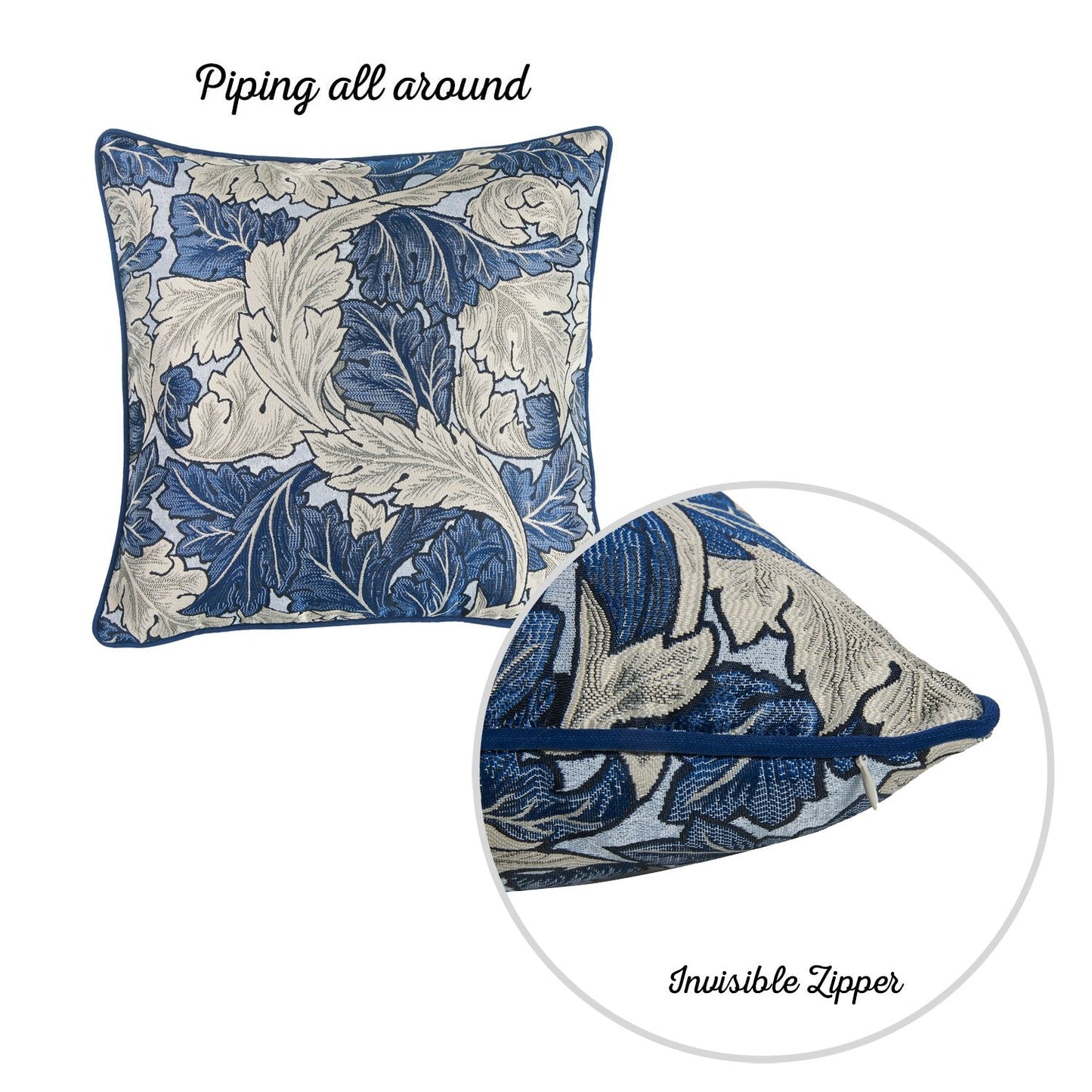 Jacquard Nature Collection  Square 17" Throw Pillow Covers
