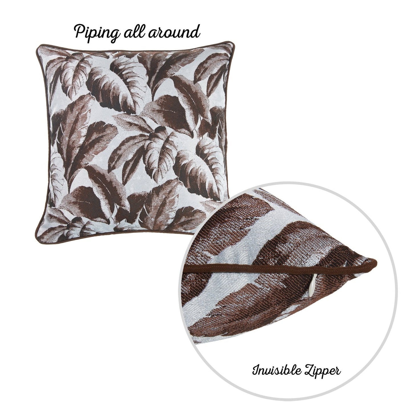 Jacquard Nature Collection  Square 17" Throw Pillow Covers
