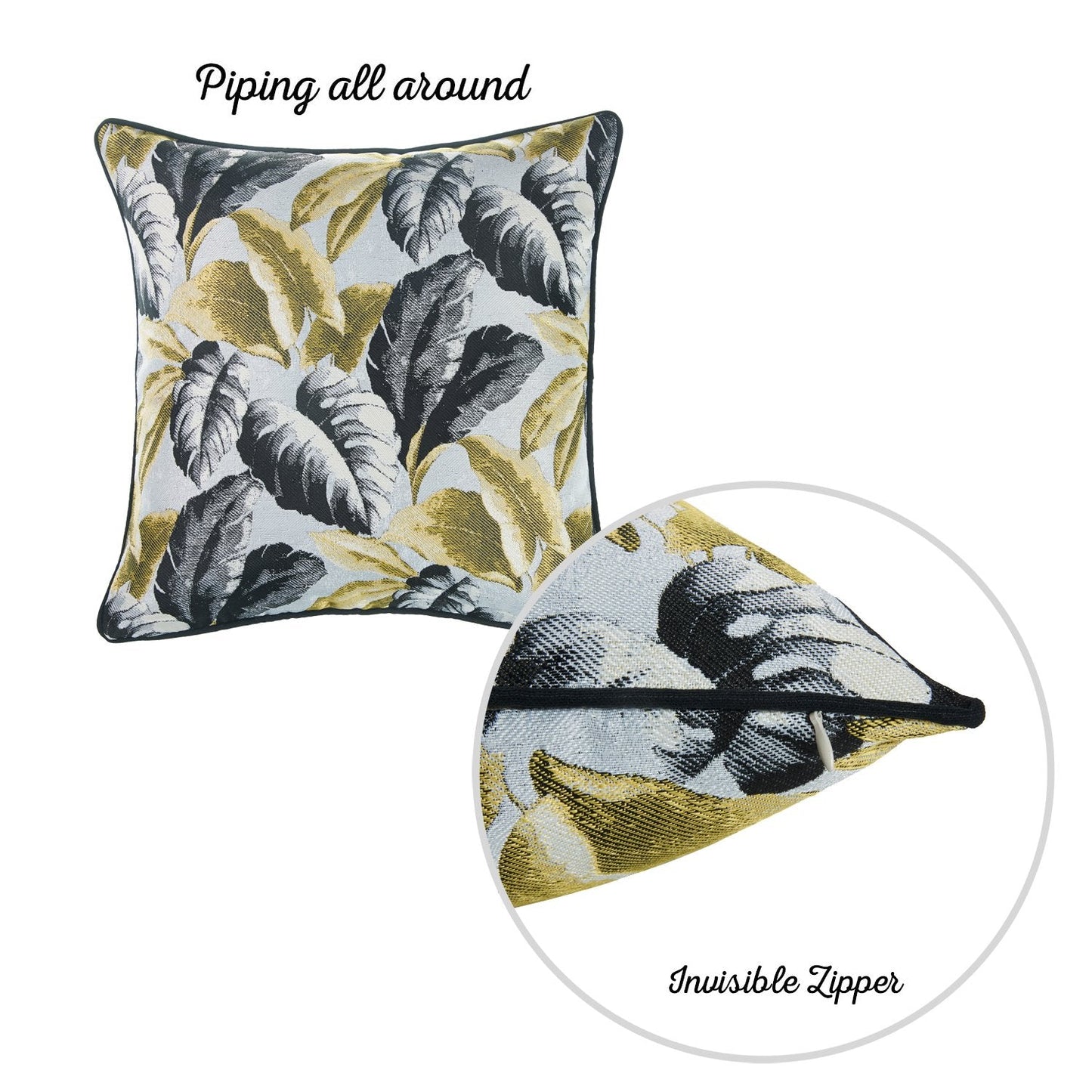 Jacquard Nature Collection  Square 17" Throw Pillow Covers