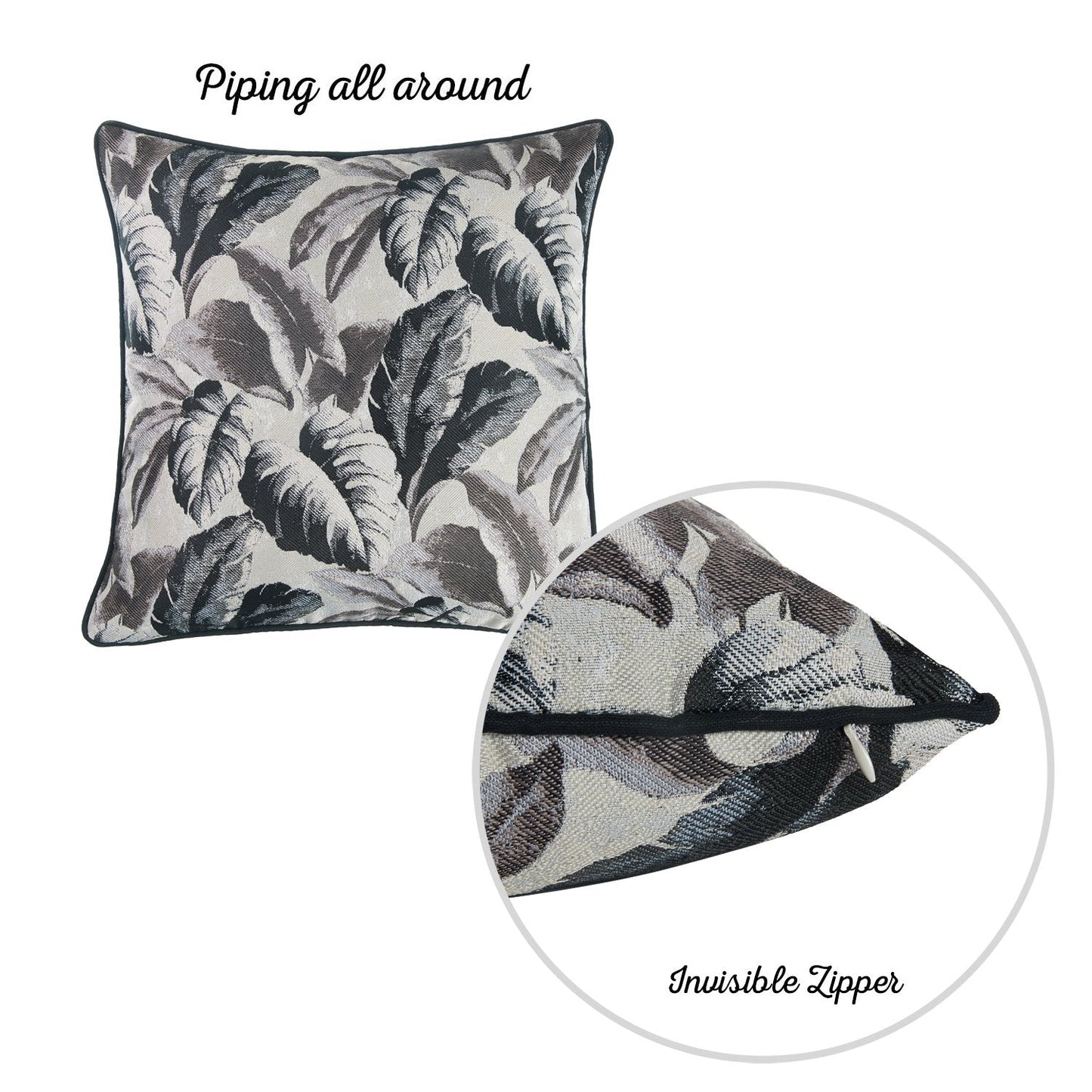 Jacquard Nature Collection  Square 17" Throw Pillow Covers