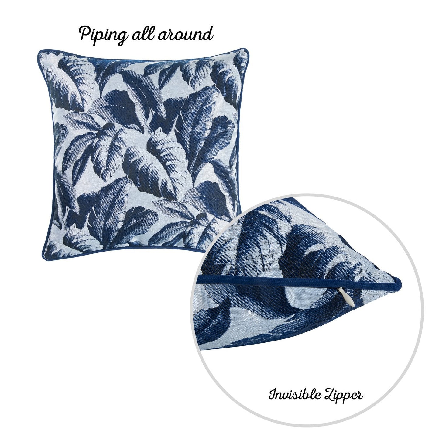 Jacquard Nature Collection  Square 17" Throw Pillow Covers
