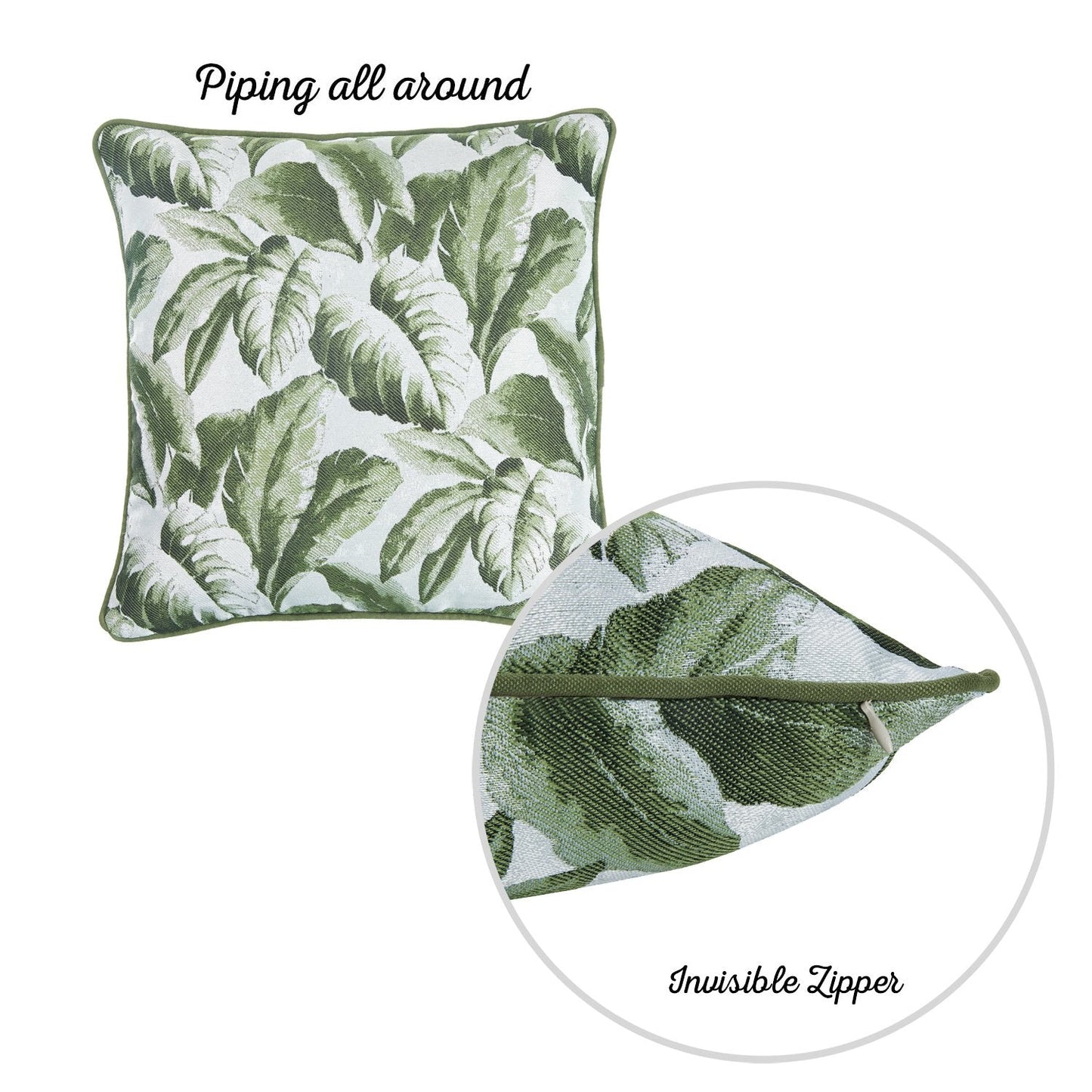 Jacquard Nature Collection  Square 17" Throw Pillow Covers