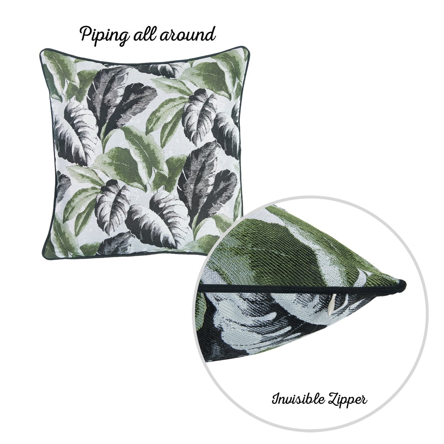 Jacquard Nature Collection  Square 17" Throw Pillow Covers