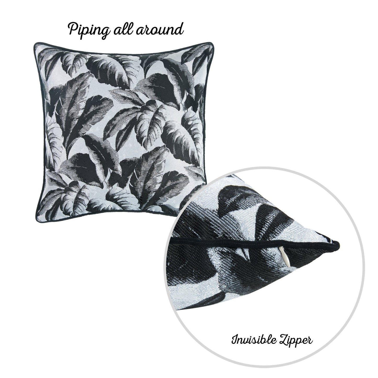 Jacquard Nature Collection  Square 17" Throw Pillow Covers
