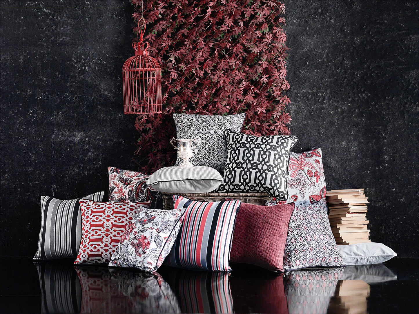 Jacquard Nature Collection  Square 17" Throw Pillow Covers