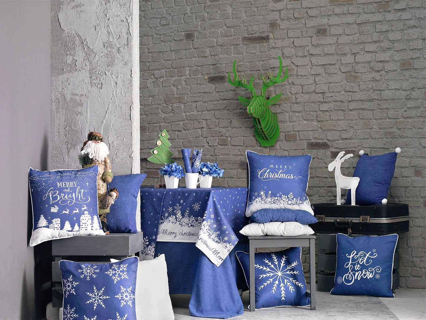 Merry Christmas Printed Decorative Tablecloth