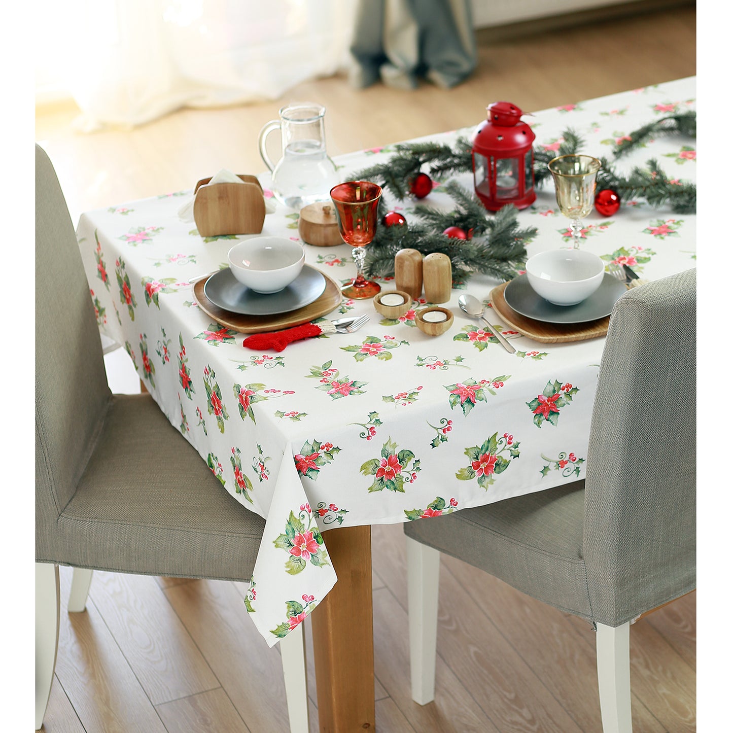 Merry Christmas Printed Decorative Tablecloth