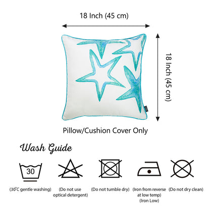 Marine Quote Stars Square 18" Throw Pillow Cover & Insert (Set of 2)