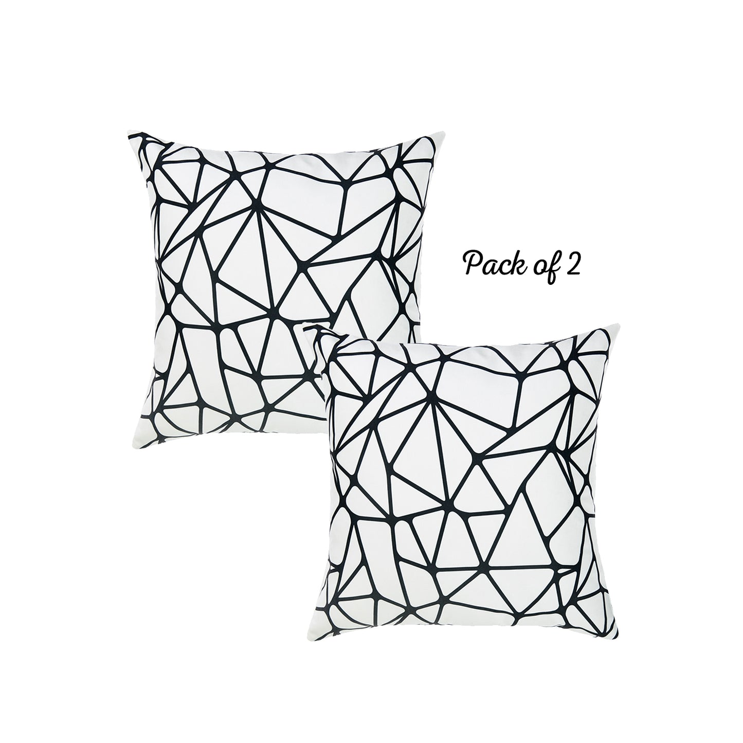 Scandi BW Tangle Square 18" Throw Pillow Cover (Set of 2)