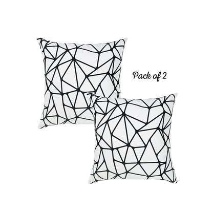 Scandi BW Tangle Square 18" Throw Pillow Cover (Set of 2)