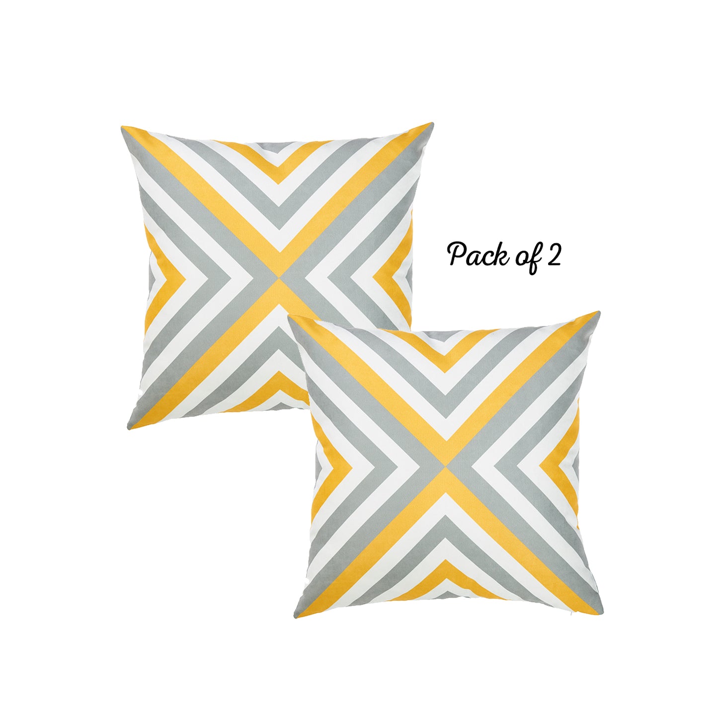 Geometric Flashback Square 18" Throw Pillow Cover (Set of 2)