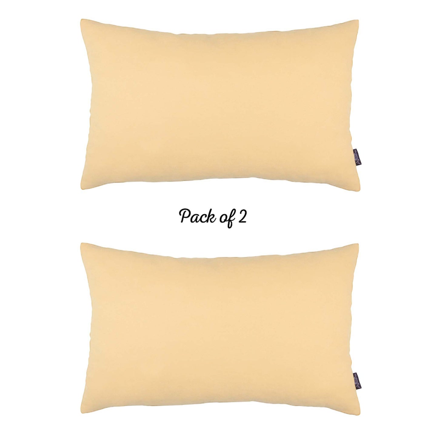 Honey Set of 2 Decorative Throw Pillow Cover Solid Color Pillowcase for Couch, Bedding