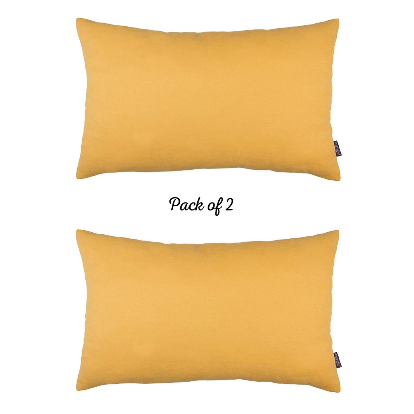 Honey Set of 2 Decorative Throw Pillow Cover Solid Color Pillowcase for Couch, Bedding