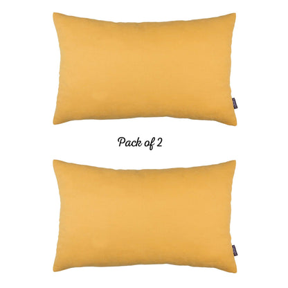 Honey Set of 2 Decorative Throw Pillow Cover Solid Color Pillowcase for Couch, Bedding