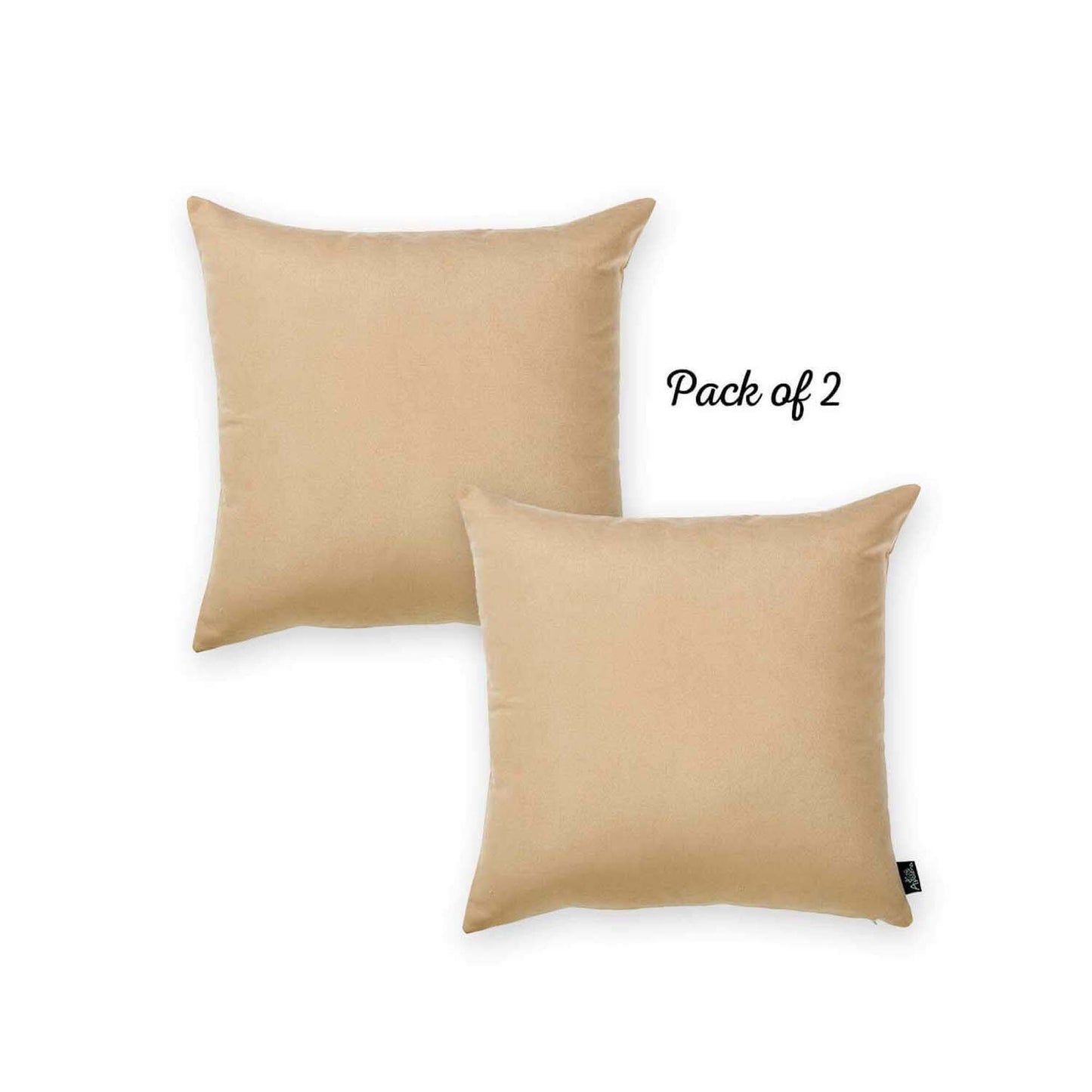 Honey Set of 2 Decorative Throw Pillow Cover Solid Color Pillowcase for Couch, Bedding