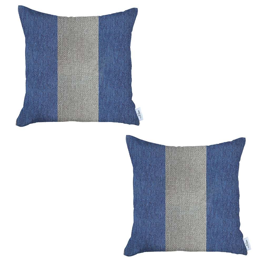 Boho-Chic Set of 2 Handcrafted Decorative Throw Pillow Cover Solid Jacquard Pillowcase for Couch, Bedding