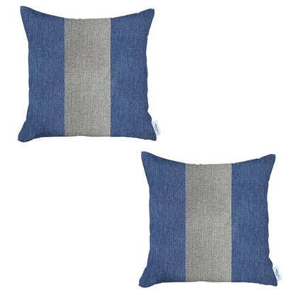 Boho-Chic Set of 2 Handcrafted Decorative Throw Pillow Cover Solid Jacquard Pillowcase for Couch, Bedding