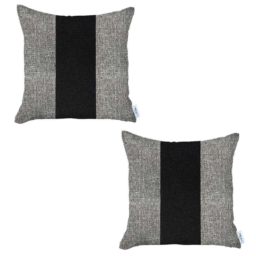 Boho-Chic Set of 2 Handcrafted Decorative Throw Pillow Cover Solid Jacquard Pillowcase for Couch, Bedding
