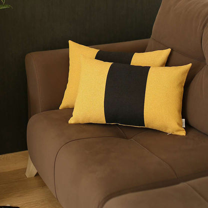 Boho-Chic Set of 2 Handcrafted Decorative Throw Pillow Cover Solid Jacquard Pillowcase for Couch, Bedding