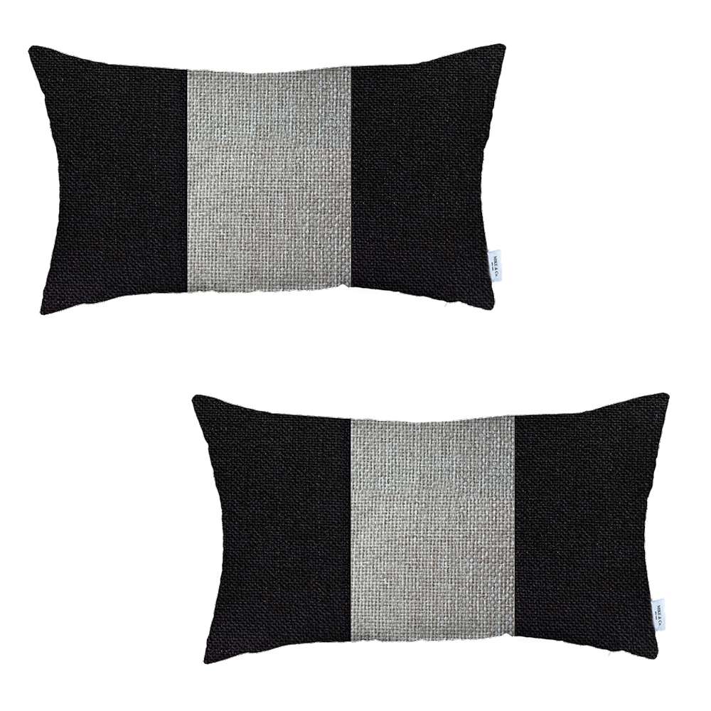 Boho-Chic Set of 2 Handcrafted Decorative Throw Pillow Cover Solid Jacquard Pillowcase for Couch, Bedding