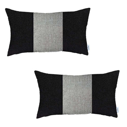 Boho-Chic Set of 2 Handcrafted Decorative Throw Pillow Cover Solid Jacquard Pillowcase for Couch, Bedding