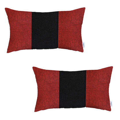 Boho-Chic Set of 2 Handcrafted Decorative Throw Pillow Cover Solid Jacquard Pillowcase for Couch, Bedding
