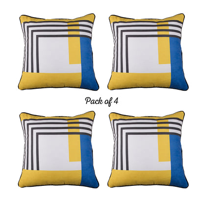 Scandi Geometric Stripes Square 18" Throw Pillow Cover (Set of 4)