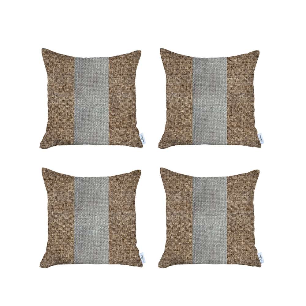 Boho-Chic Set of 4 Handcrafted Decorative Throw Pillow Cover Solid Jacquard Pillowcase for Couch, Bedding