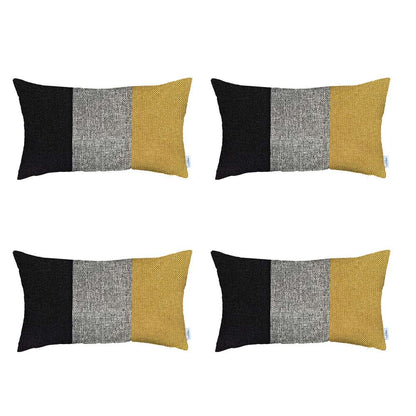 Boho-Chic Set of 4 Handcrafted Decorative Throw Pillow Cover Solid Jacquard Pillowcase for Couch, Bedding