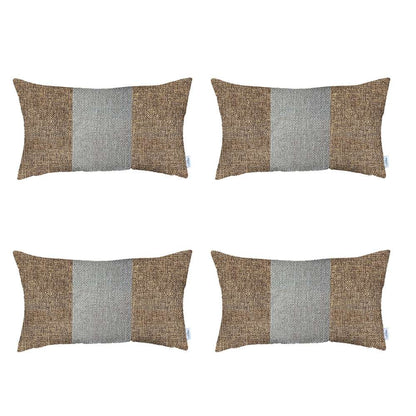 Boho-Chic Set of 4 Handcrafted Decorative Throw Pillow Cover Solid Jacquard Pillowcase for Couch, Bedding