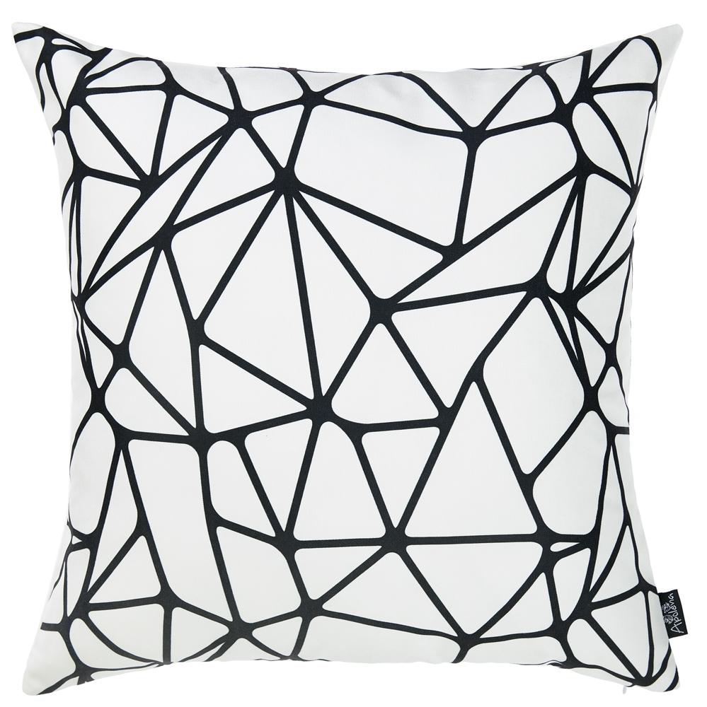 Scandi BW Tangle Square 18" Throw Pillow Cover - Apolena