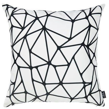 Scandi BW Tangle Square 18" Throw Pillow Cover - Apolena