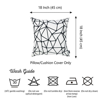 Scandi BW Tangle Square 18" Throw Pillow Cover - Apolena