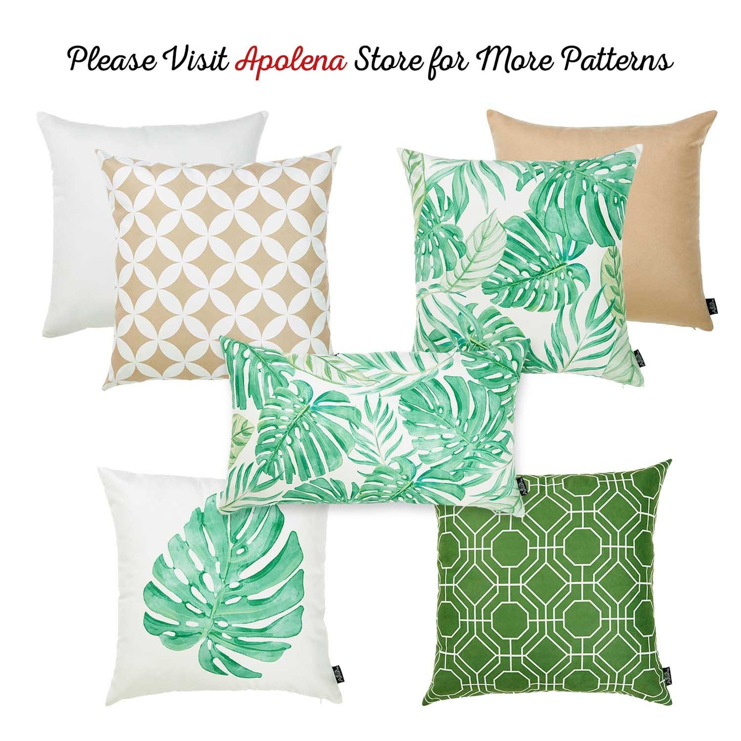 Tropical Deco Square 18" Throw Pillow Cover