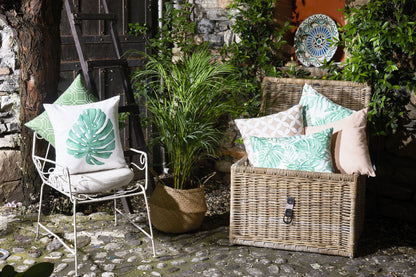 Tropical Deco Square 18" Throw Pillow Cover