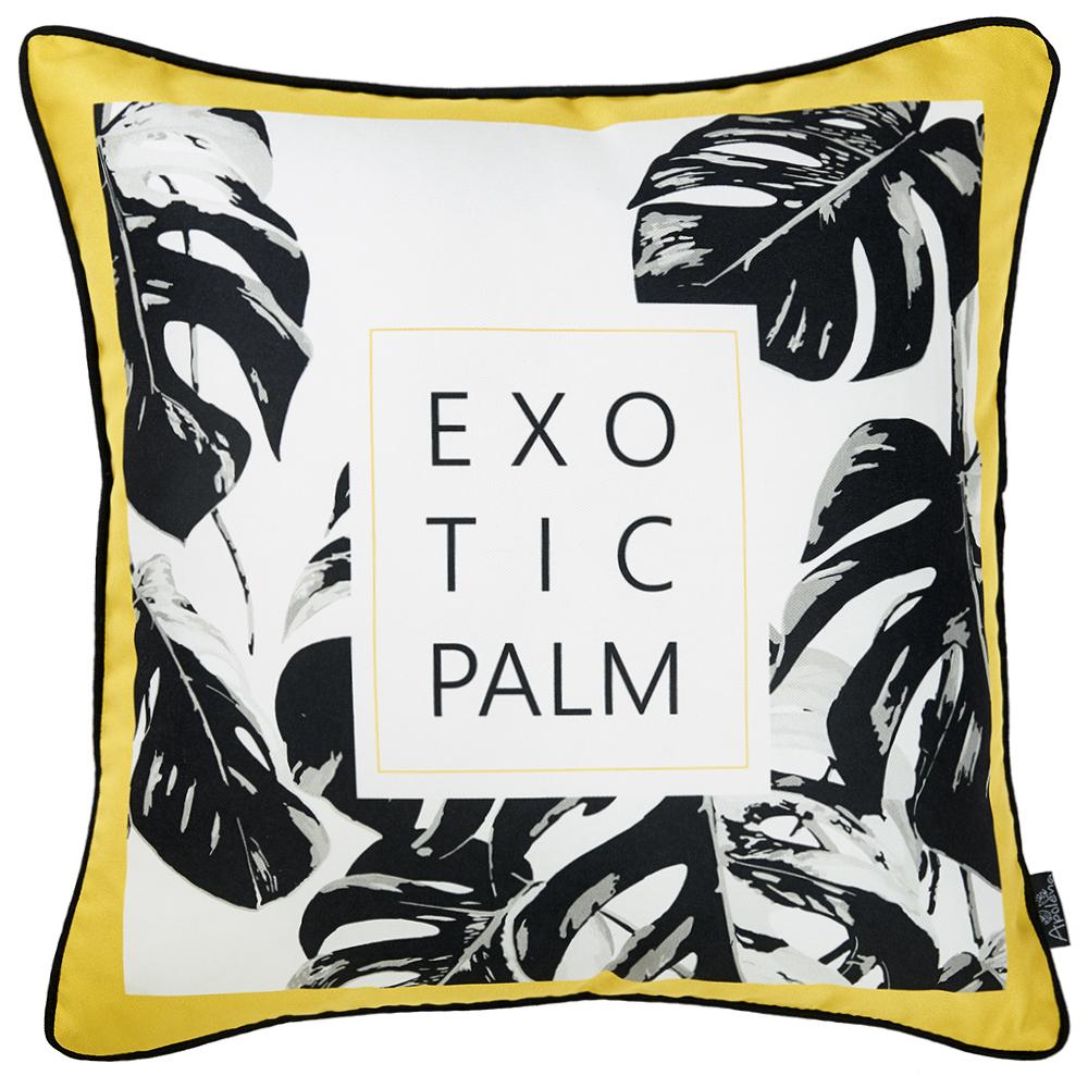 Tropical Exotic Palm Square 18" Throw Pillow Cover