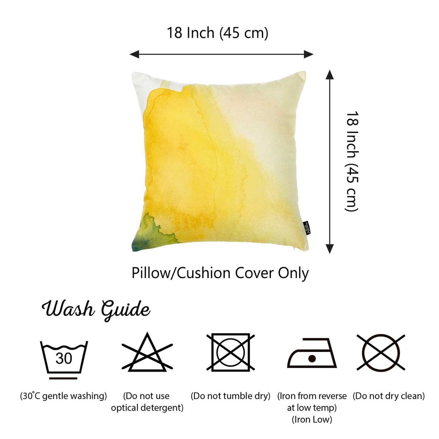 Watercolor Sunrise Dream Square 18" Throw Pillow Cover & Insert