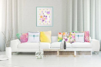 Watercolor Sunrise Dream Square 18" Throw Pillow Cover & Insert